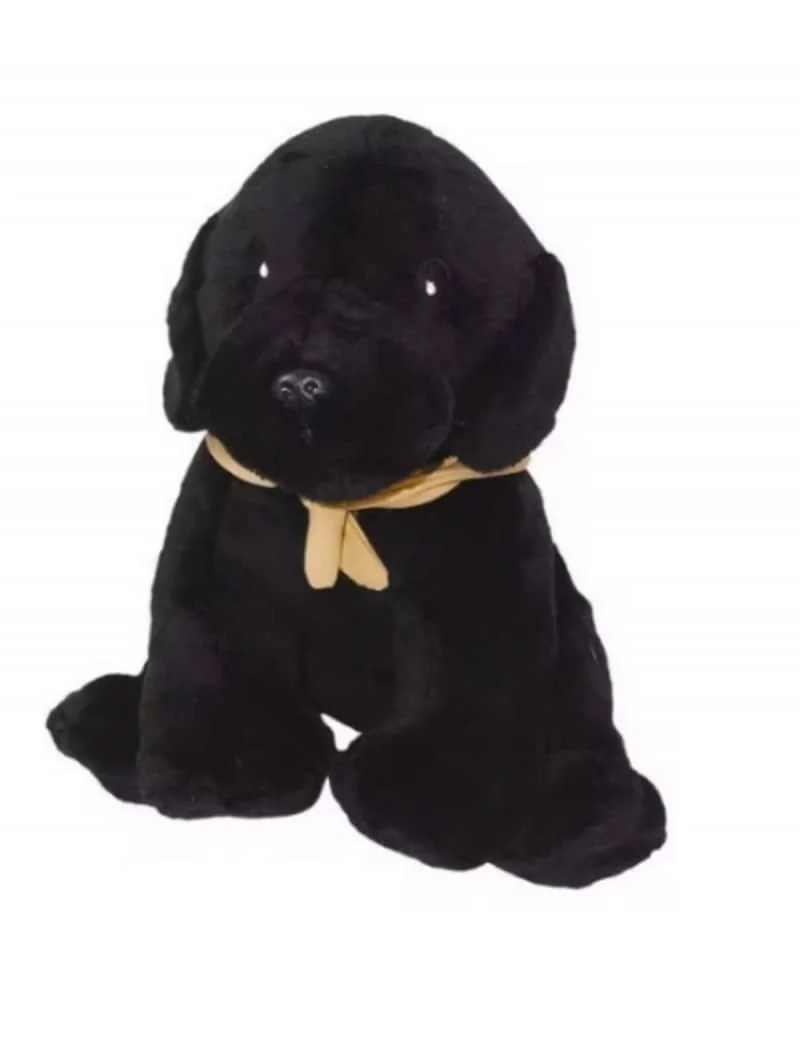 Peluche chien Labrador Noir toute douce 25 cm - 