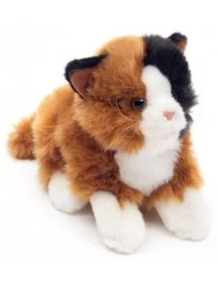 Chat couché (Calico) - 20 cm - 