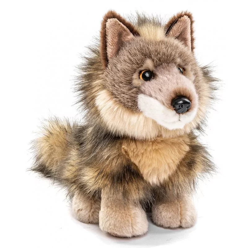 Peluche Louveteau, assis - 20 cm -