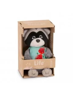 Peluche raton laveur Daisy collection Life Coquelicots 18 cm - 