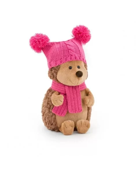 Peluche, Collection Life - Fluffy le hérisson avec son chapeau à double pompon (18 cm) - 