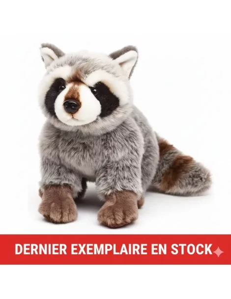 Peluche Raton laveur, assis - 25 cm Unitoys Ecofriendly - 