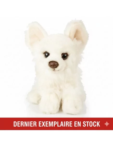 Peluche Chihuahua, assis (blanc) - 18 cm Unitoys Ecofriendly - 