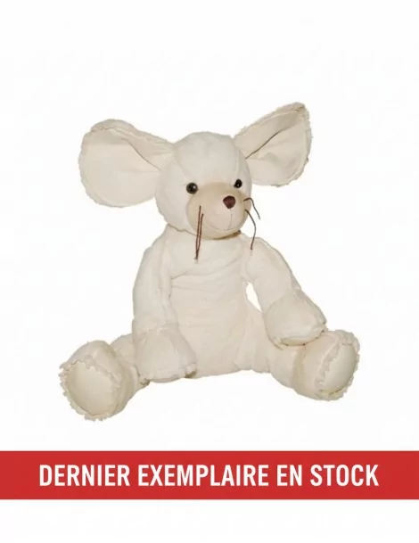 Grosse Peluche Souris Beige Clair 45 cm Petites Marie - 