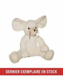 Grosse Peluche Souris Beige Clair 45 cm Petites Marie - 