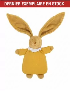 Doudou Lapin Hochet Moutarde Nid d'Ange 20 cm Trousselier - 