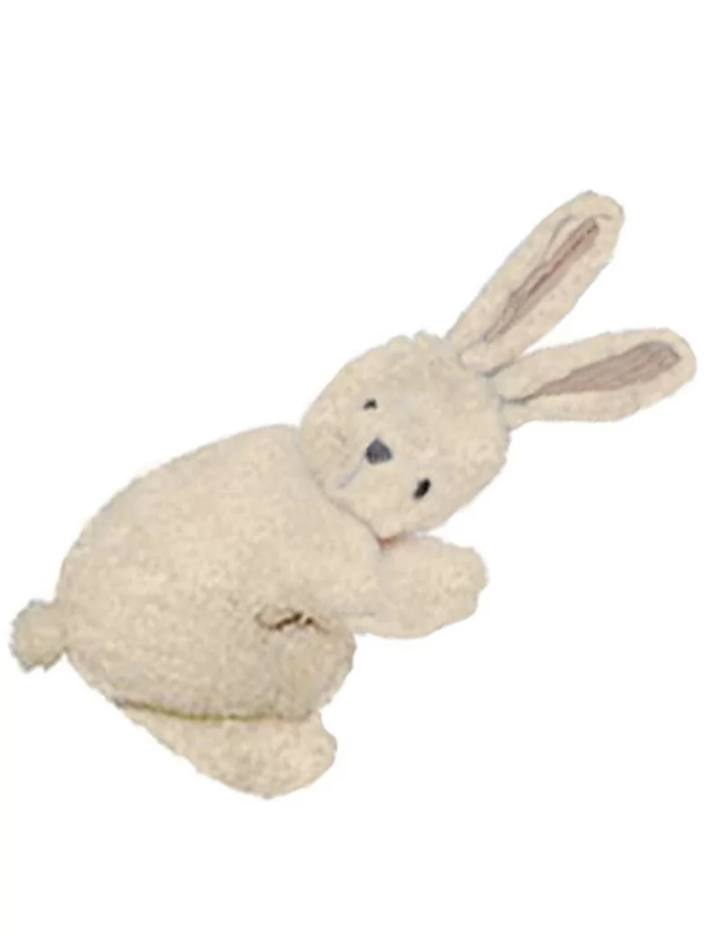 Doudou Peluche Lapin Gris Blanc Carotte FIZZY