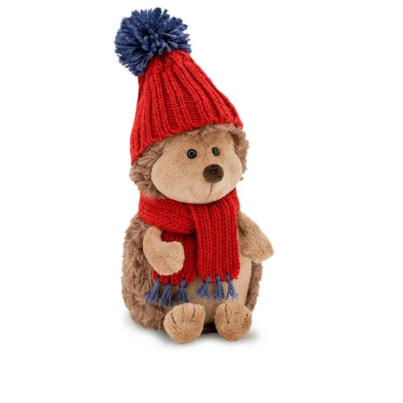 Peluche, Collection Life - Picotin le hérisson avec son chapeau à double pompon (18 cm) - 