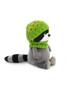 Peluche, Collection Life - Deny le raton avec son bonnet (18 cm) - 
