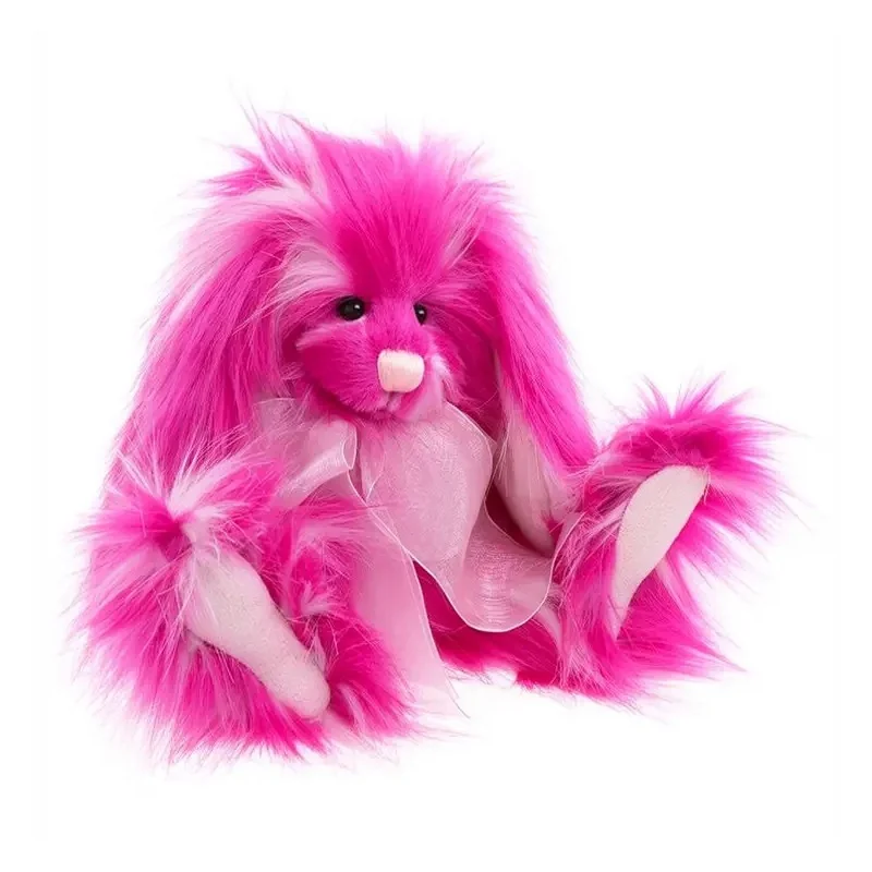 Lapin en peluche fait main « Raspberry Ripple » de collection 28 cm - 