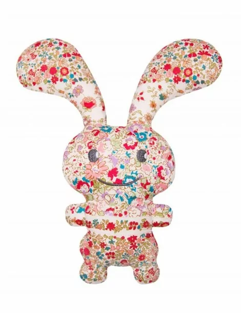 Hochet Bébé Fille Liberty Rouge Funny Bunny 24 cm Trousselier - 