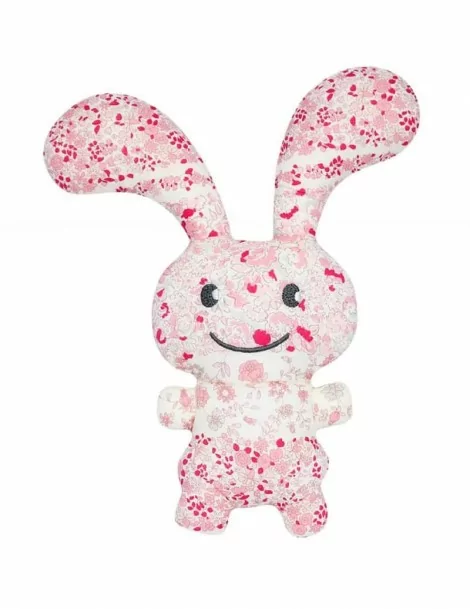 Hochet Bébé Fille 24 cm Funny Bunny Fleurs Roses Trousselier - 