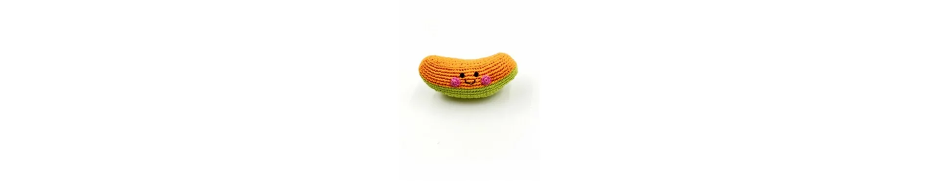 Peluches fruits et légumes en crochet de coton fait main Pebble Child